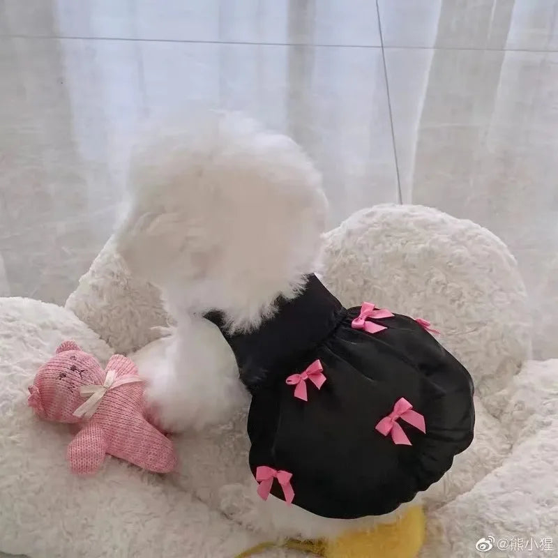 Pet Dog Suspender Pumpkin Dress New Spring/summer Bow Dress Teddy Bear Dog Cat Clothing Puppy Clothes Dog Shirt Cooling Vest
