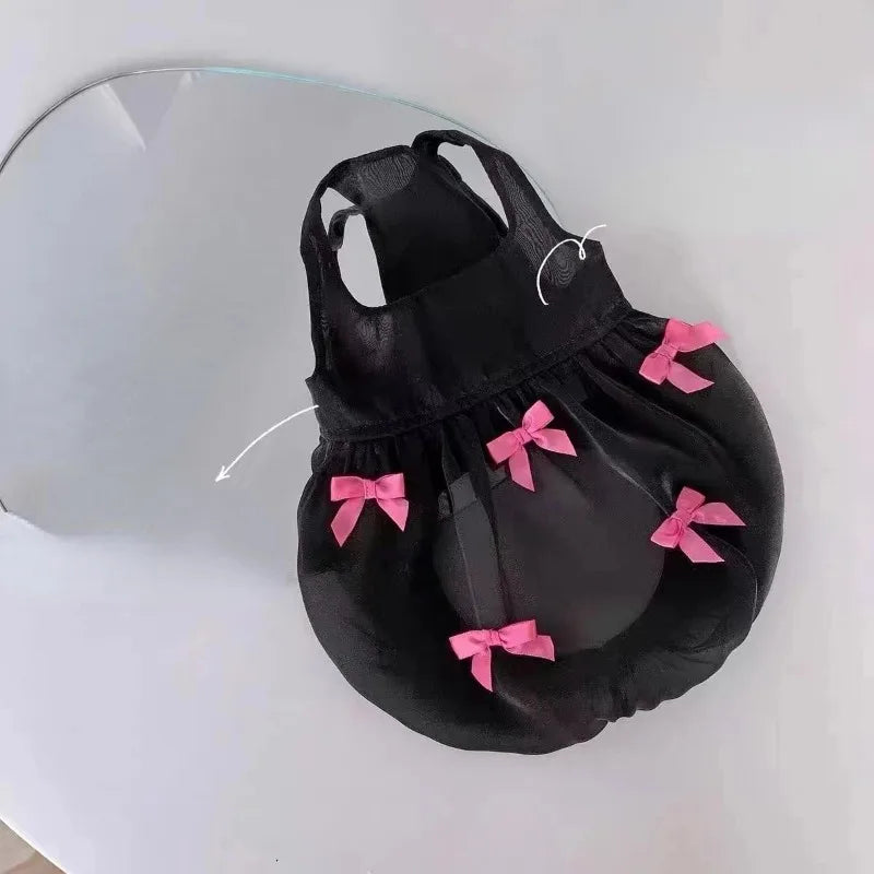 Pet Dog Suspender Pumpkin Dress New Spring/summer Bow Dress Teddy Bear Dog Cat Clothing Puppy Clothes Dog Shirt Cooling Vest